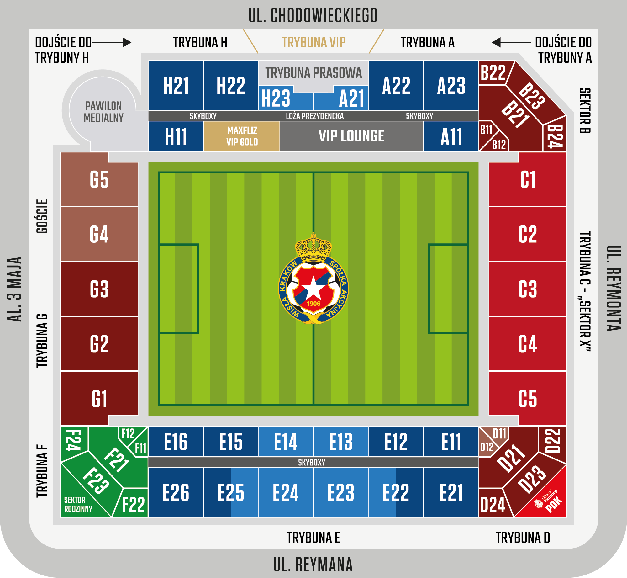 Mapa stadionu